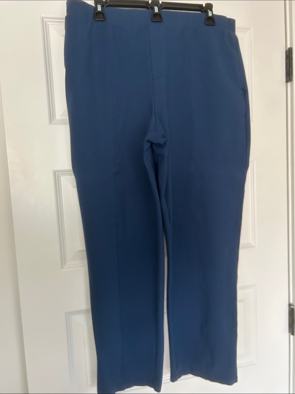 Susan Graver Straight-Leg Dress Pants in Deep Blue